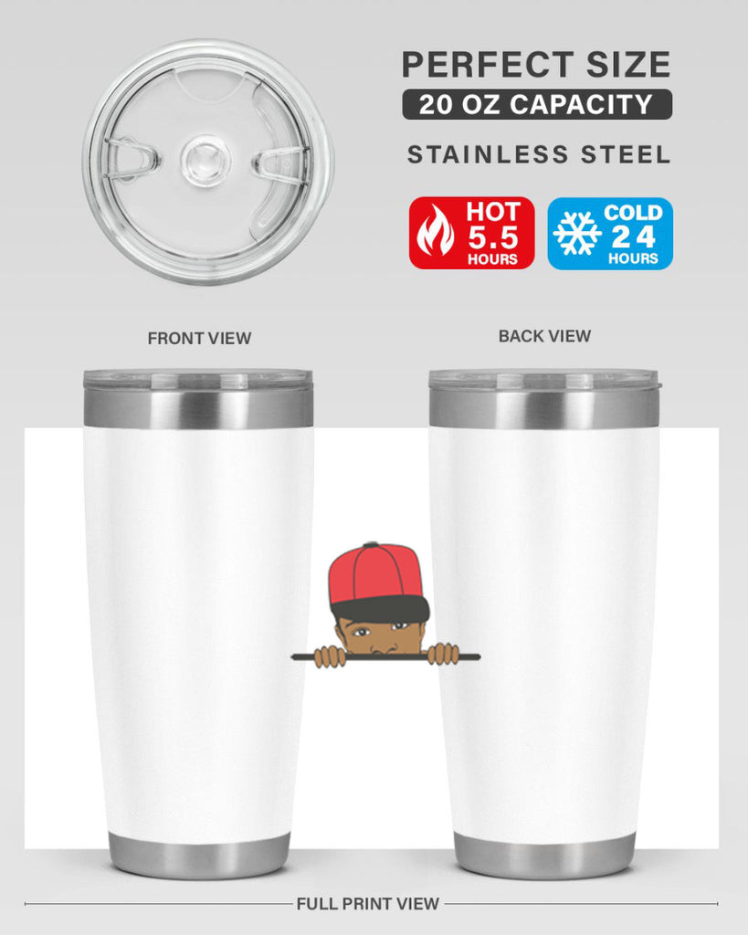 black boy 3#- black men - boys- tumbler