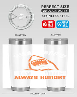 deep fear totaly jawesome always hungry Style 90#- shark  fish- Tumbler