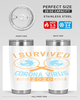 i survived corona virus Style 34#- corona virus- Tumbler