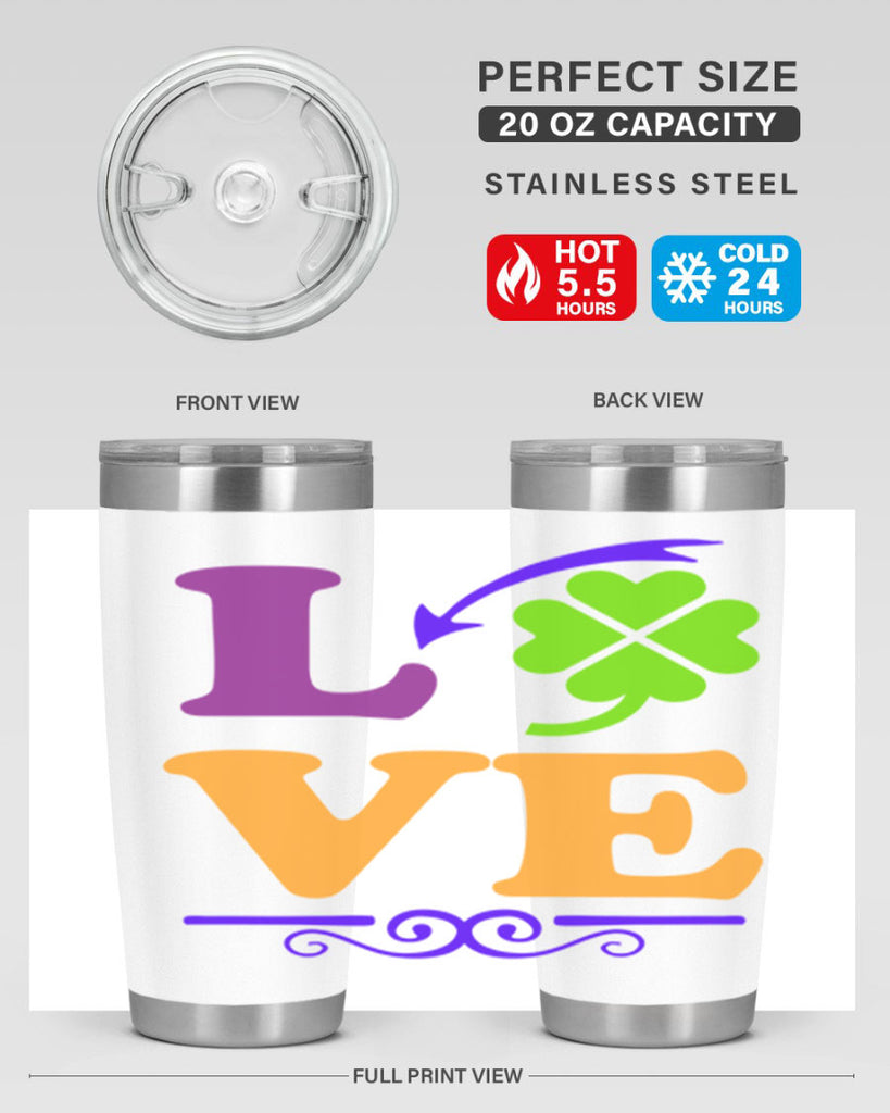 love 18#- mardi gras- Tumbler