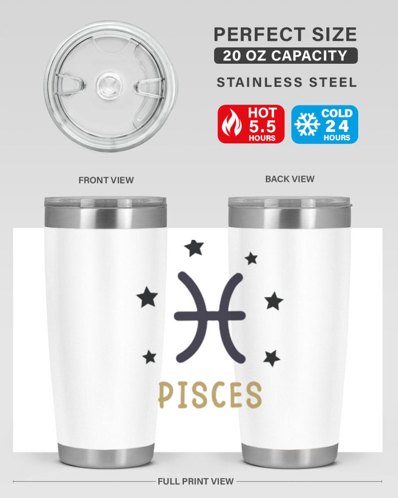 pisces 355#- zodiac- Tumbler