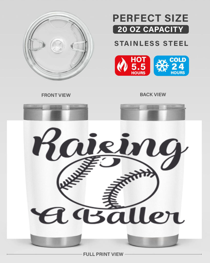 raising a baller 2277#- softball- Tumbler