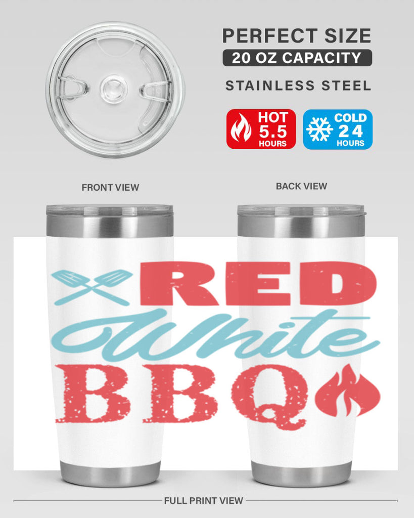 red white bbq 15#- bbq- Tumbler