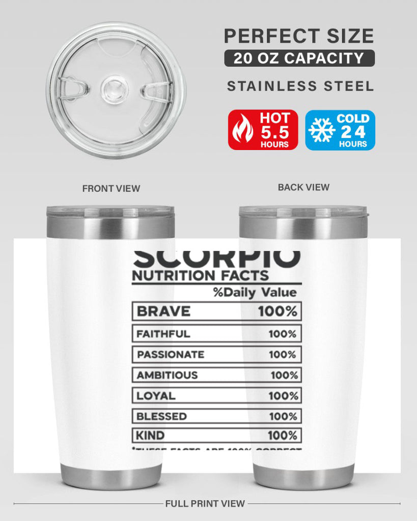scorpio Nutrition Facts 434#- zodiac- Tumbler