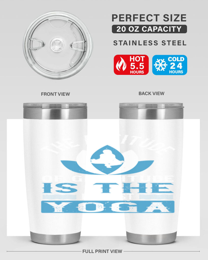 the attitude of gratitude is the highest yoga 66#- yoga- Tumbler