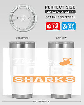 this boy loves sharks Style 14#- shark  fish- Tumbler