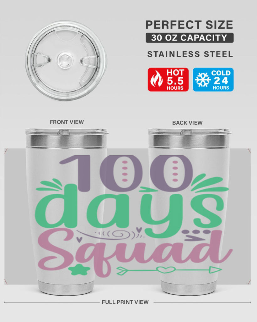 100 days squad 24#- 100 days of school- Tumbler