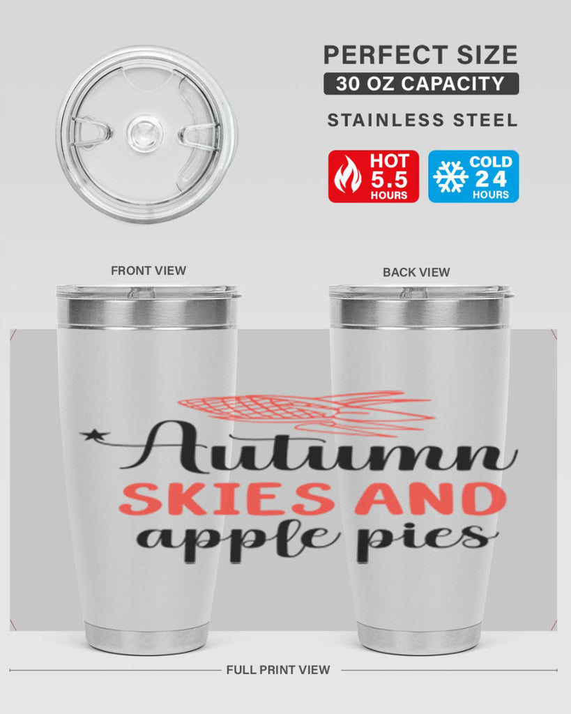 Autumn skies and apple pies 29#- fall- Tumbler