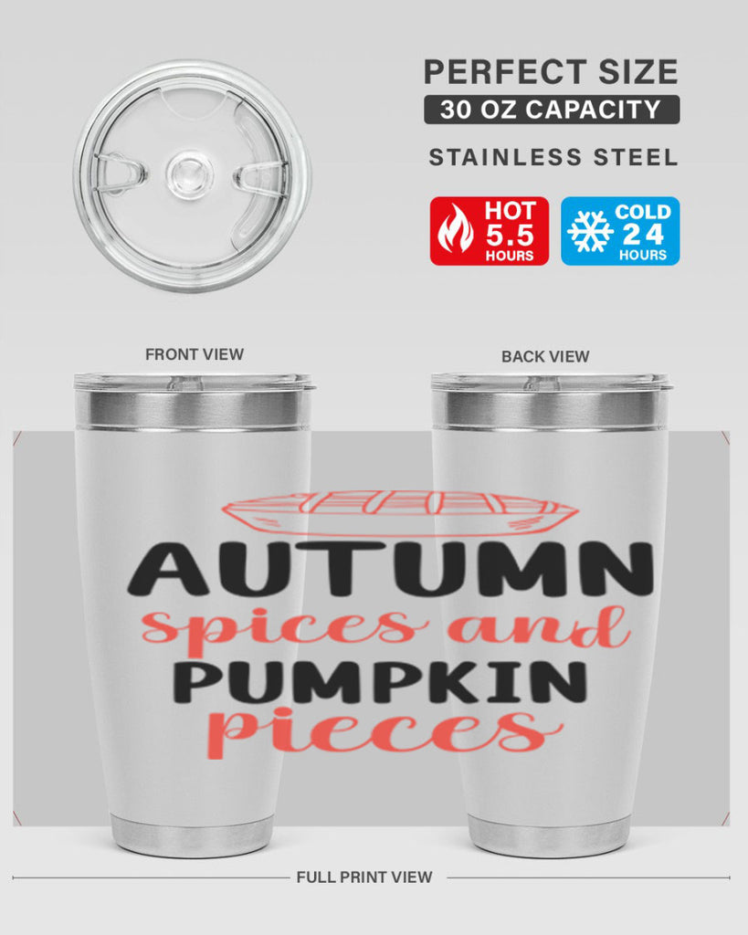Autumn spices and pumpkin pieces 32#- fall- Tumbler