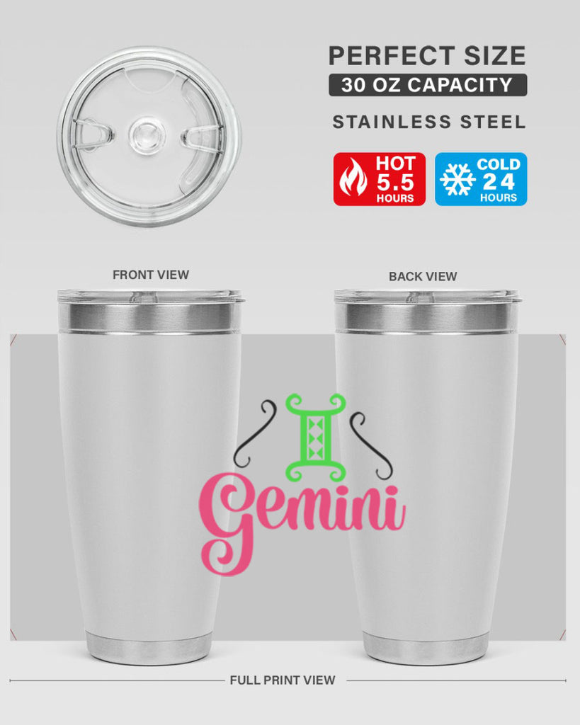Gemini 224#- zodiac- Tumbler