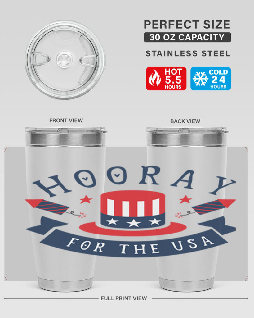 Hooray for the usa Style 42#- Fourt Of July- Tumbler