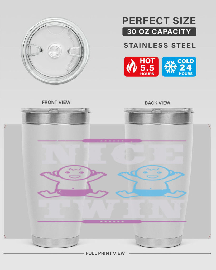 Nice Twin Style 26#- baby shower- tumbler
