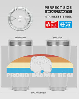 Proud mama bear 26#- Bears- Tumbler