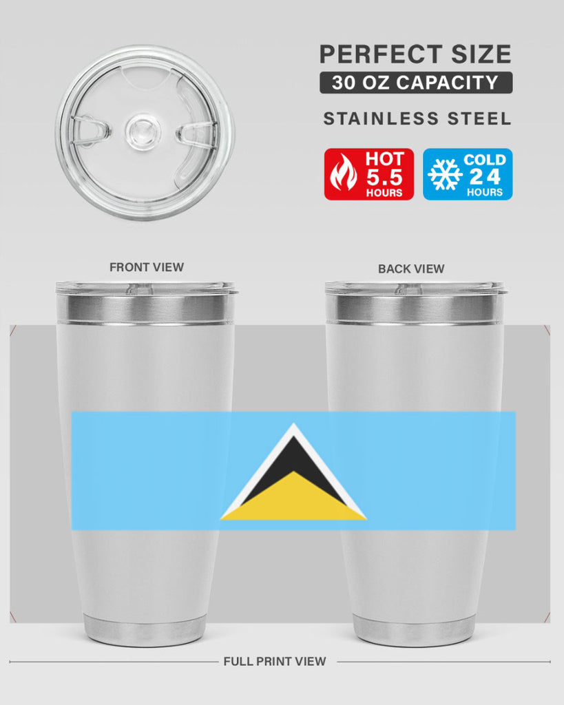 Saint Lucia 51#- world flags- Tumbler