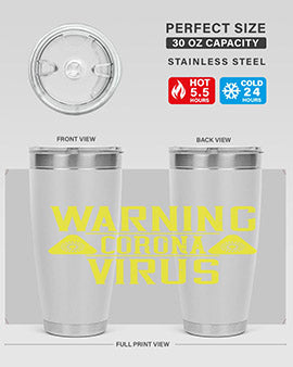 Warning Corona Virus Style 17#- corona virus- Tumbler