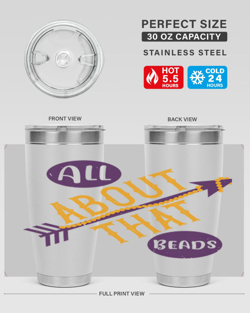 all about that beads 62#- mardi gras- Tumbler