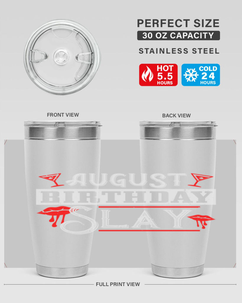 august birthday slay Style 61#- birthday- tumbler