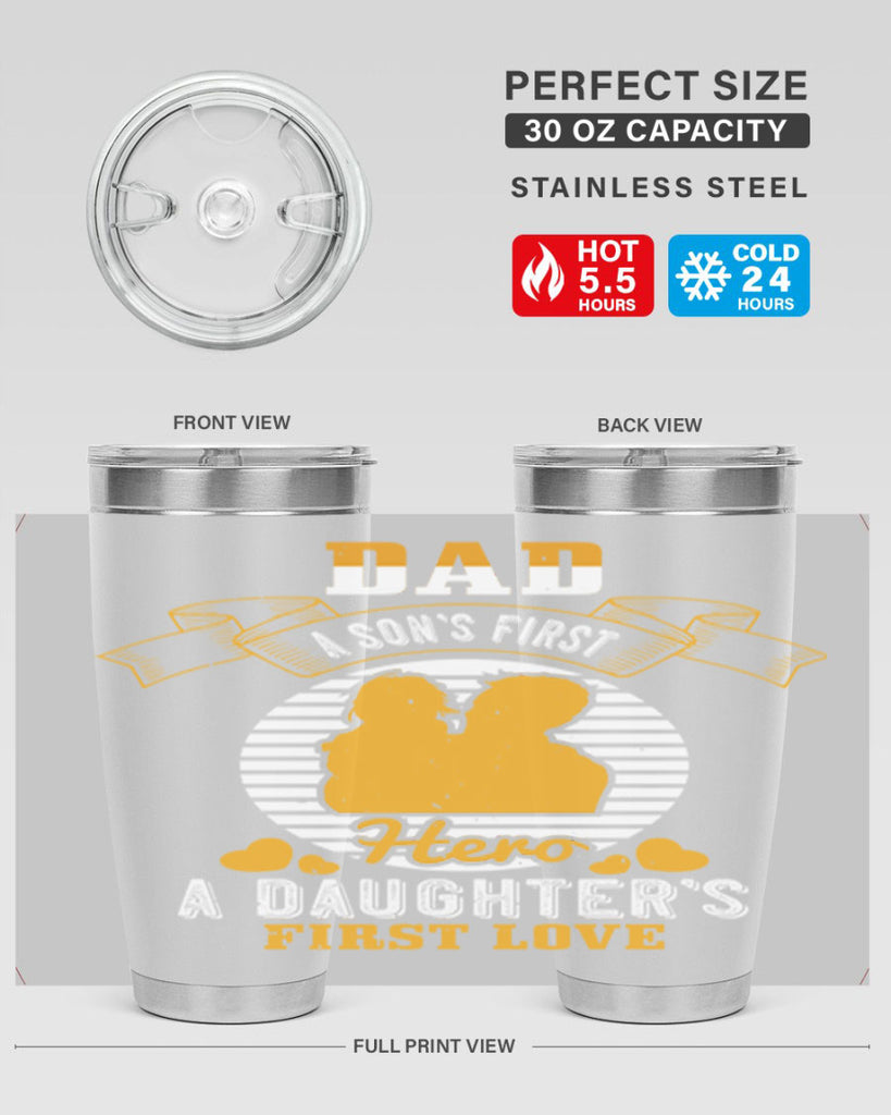 dad a son’s first hero 245#- fathers day- Tumbler