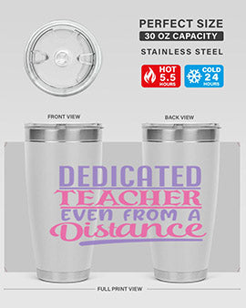 dedicated teacher even from a distance Style 53#- corona virus- Tumbler
