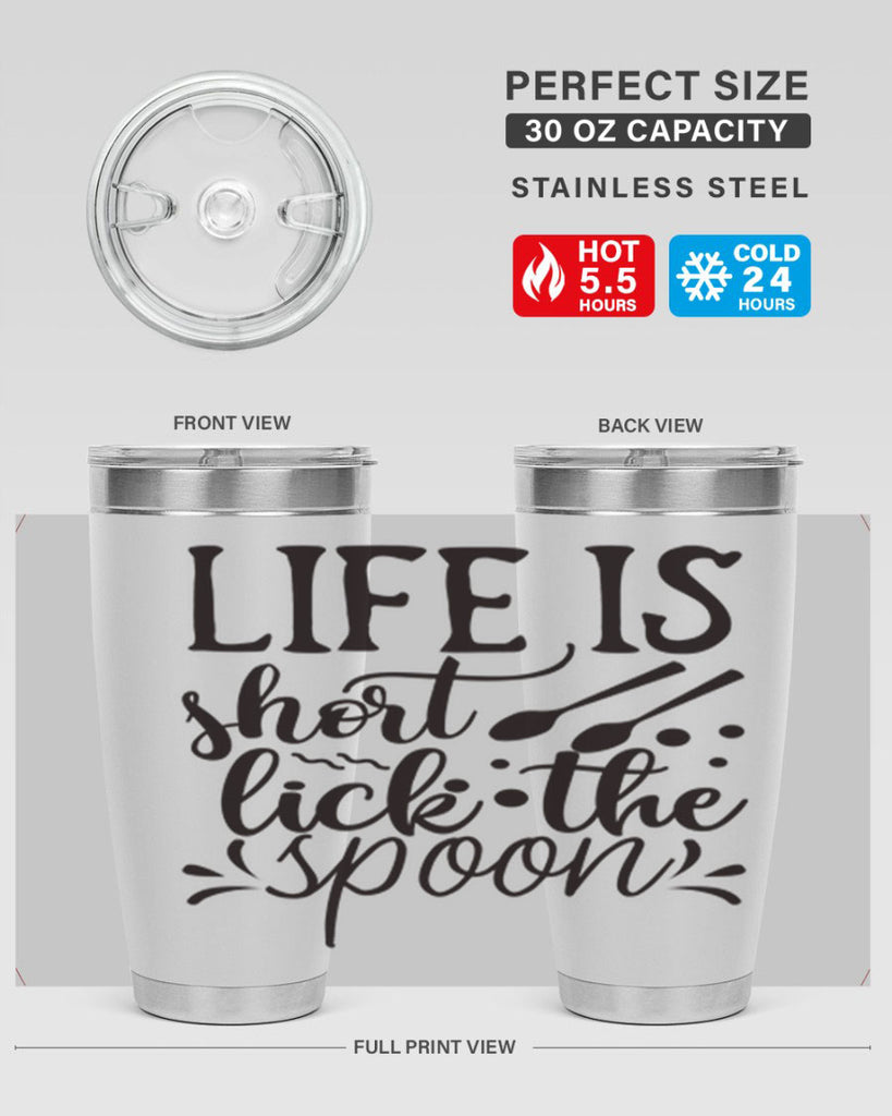 life is short lick the spoon 23#- kitchen- Tumbler