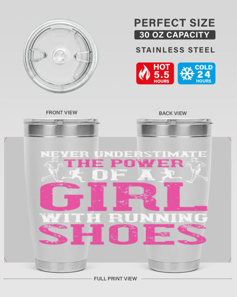 never understimate the power of a girl with running shoes 29#- running- Tumbler