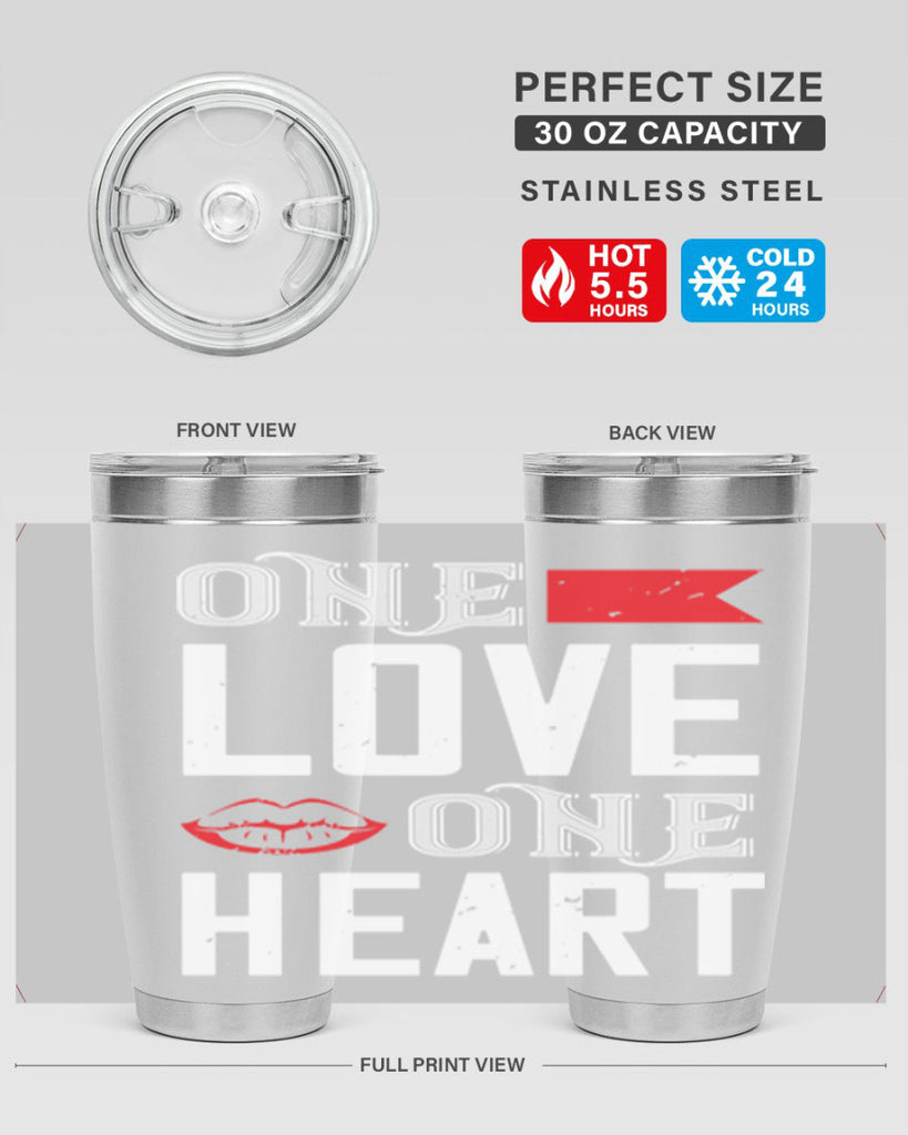 one love one heart 32#- valentines day- Tumbler