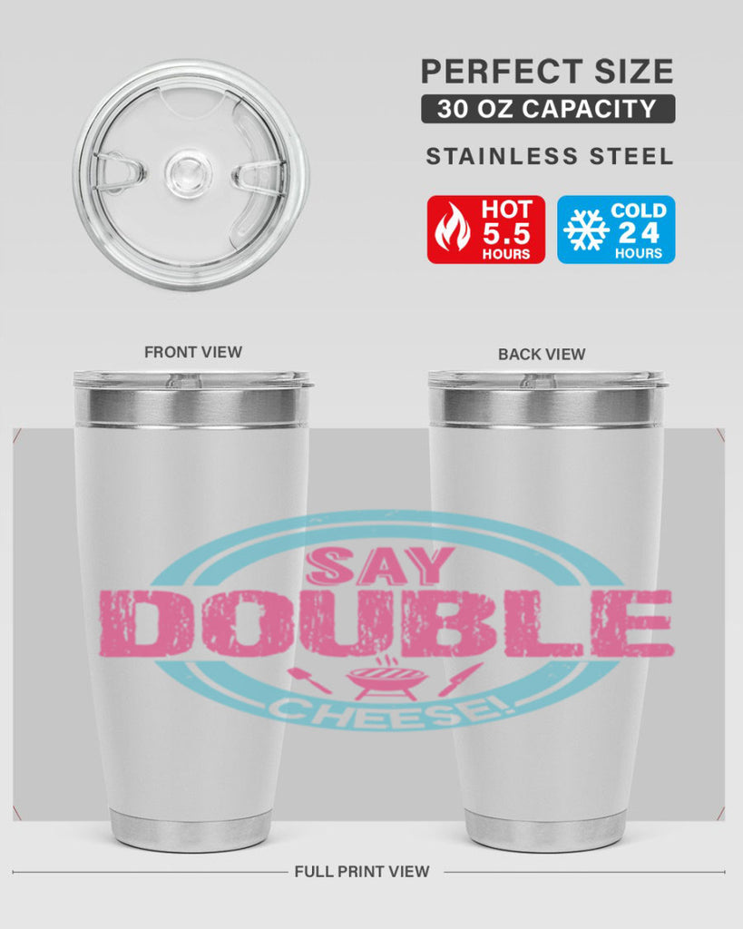 say double cheese 14#- bbq- Tumbler