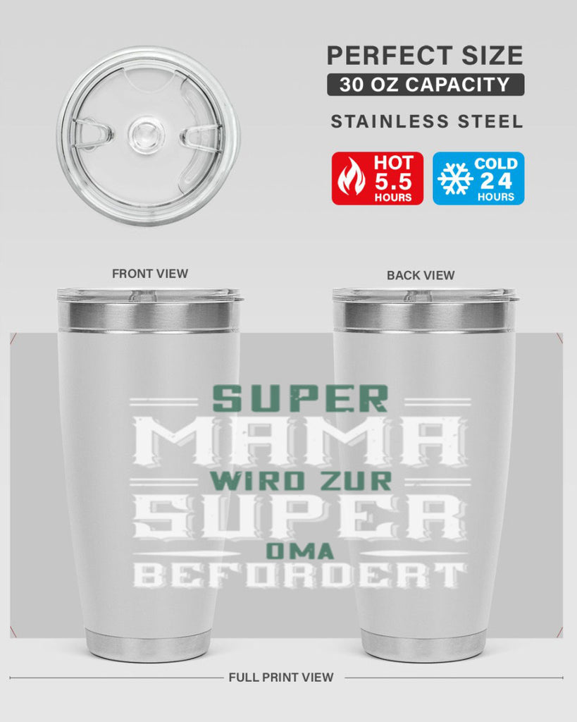 super mama wird zur 9#- grandpa - papa- Tumbler