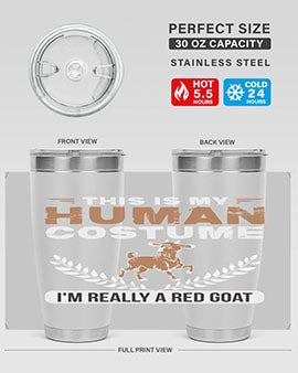 this is my human costume im really a red goat Style 1#- goat- Tumbler