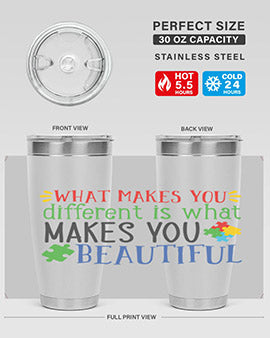 what makes you different is what makes you beautiful Style 3#- autism- Tumbler