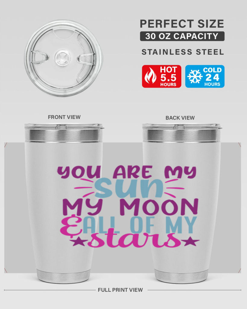 you are my sun my moon all of my stars 5#- family- Tumbler