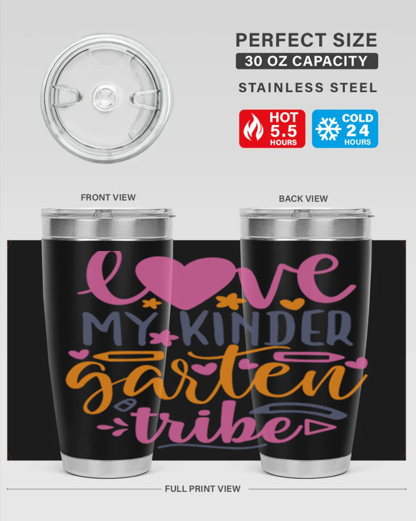 100 love my kinder garten tribe 36#- 100 days of school- Tumbler