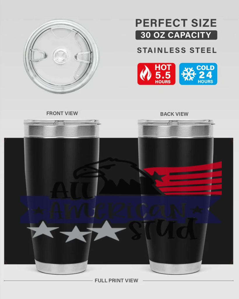 All American Stud Style 142#- Fourt Of July- Tumbler