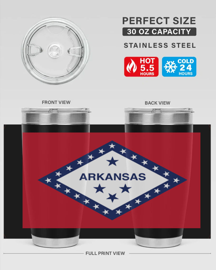 Arkansas 48#- Us Flags- Tumbler
