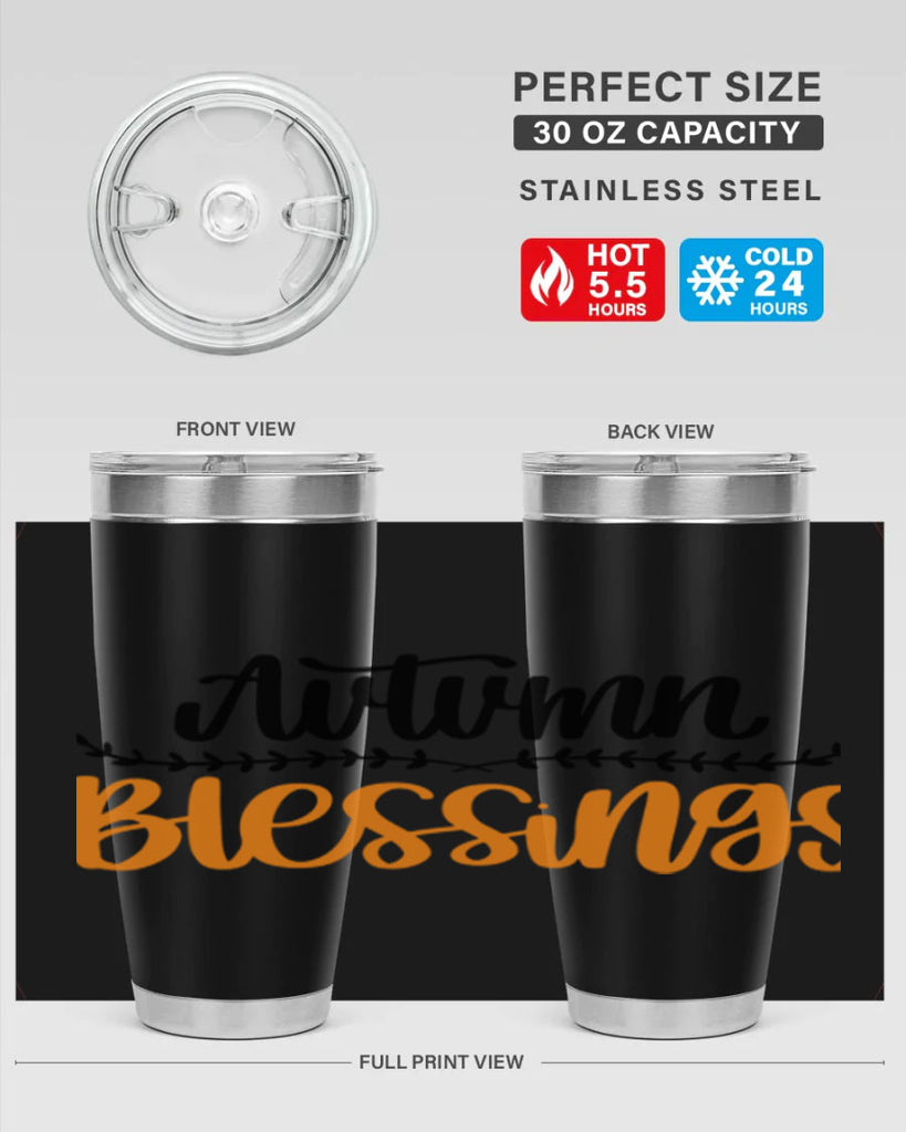 Autumn Blessings 473#- fall- Tumbler