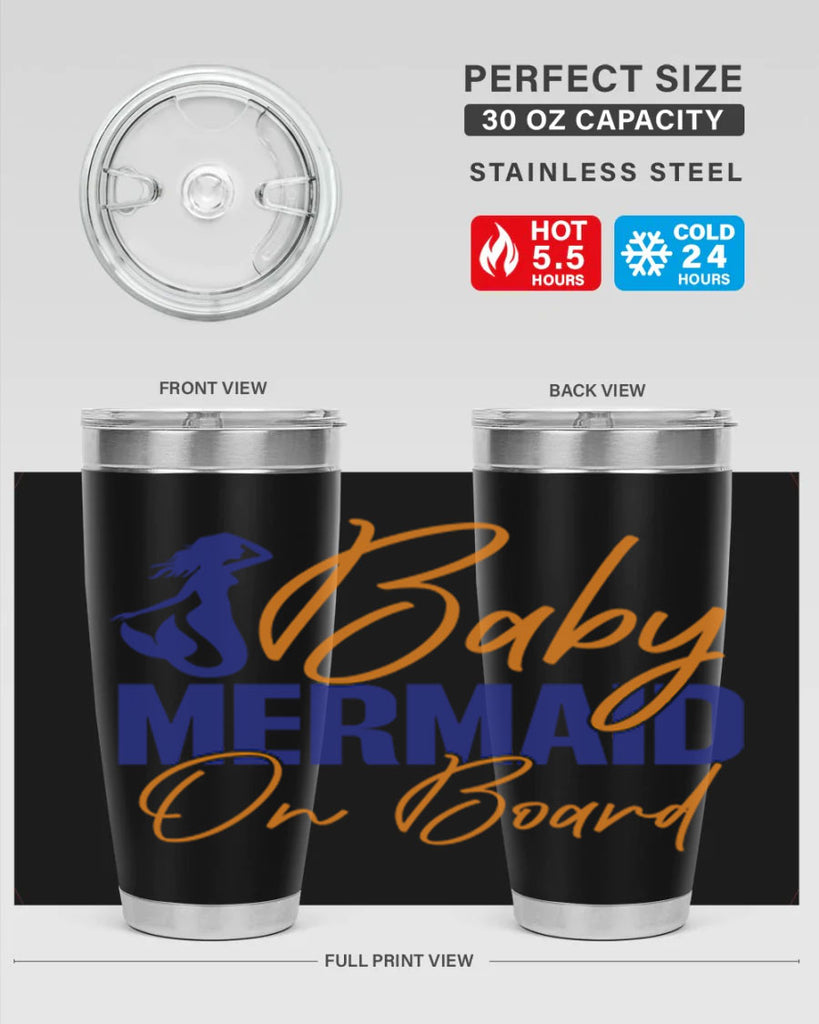 Baby Mermaid on Board 20#- mermaid- Tumbler