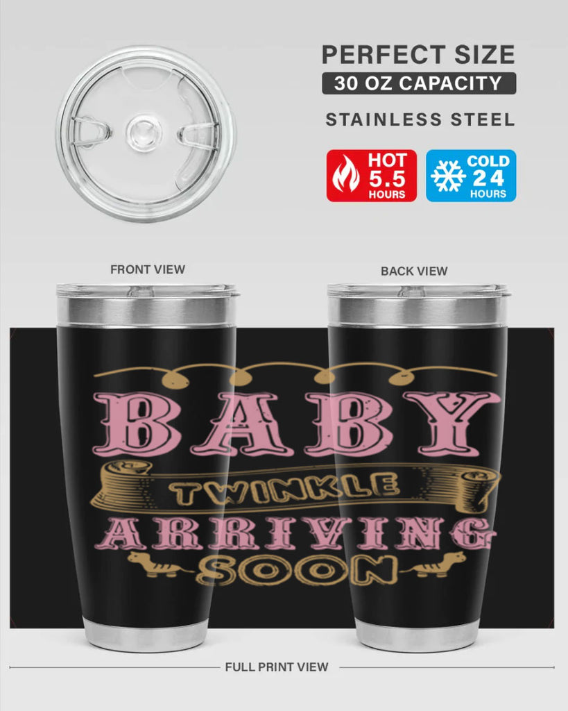 Baby Rwinkle arriving soon Style 48#- baby shower- tumbler