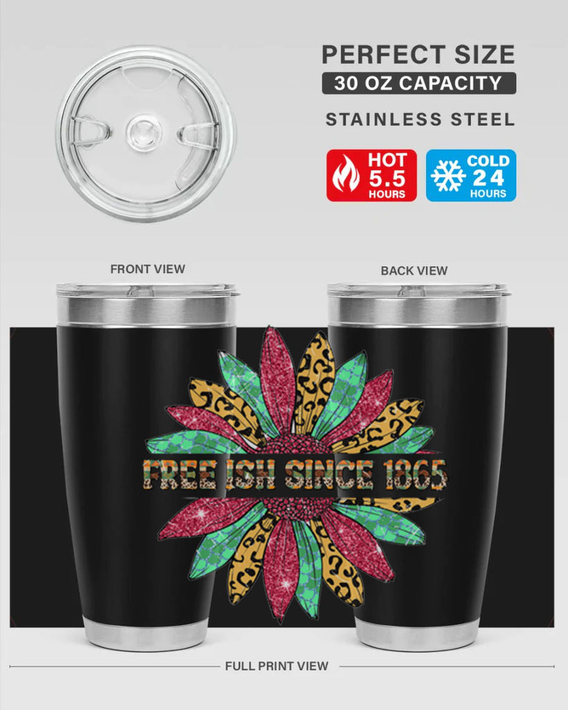 Freeish Since 1865 Sunflower Juneteenth 15#- Juneteenth- tumbler