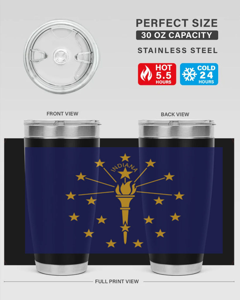 Indiana 38#- Us Flags- Tumbler