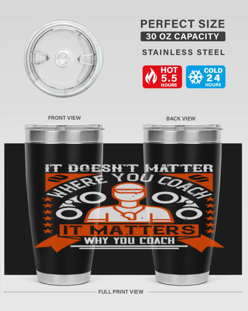 It doesnt matter where you coach it matters why you coach Style 27#- coaching- tumbler