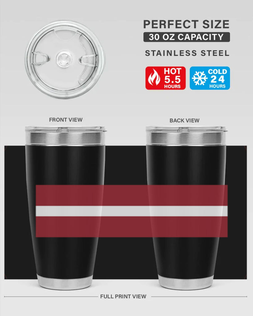 Latvia 104#- world flags- Tumbler