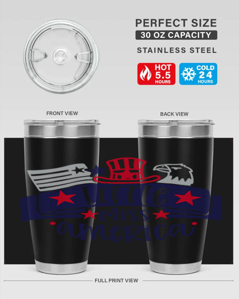 Little Miss America Style 162#- Fourt Of July- Tumbler
