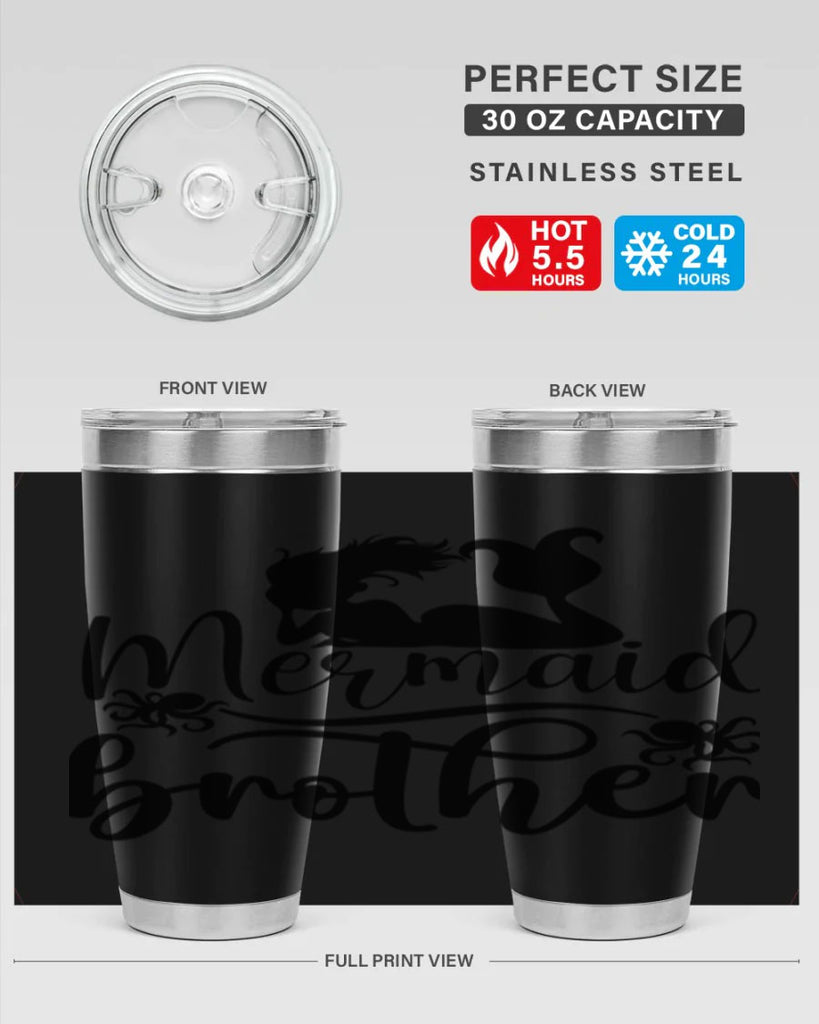 Mermaid Brother 355#- mermaid- Tumbler