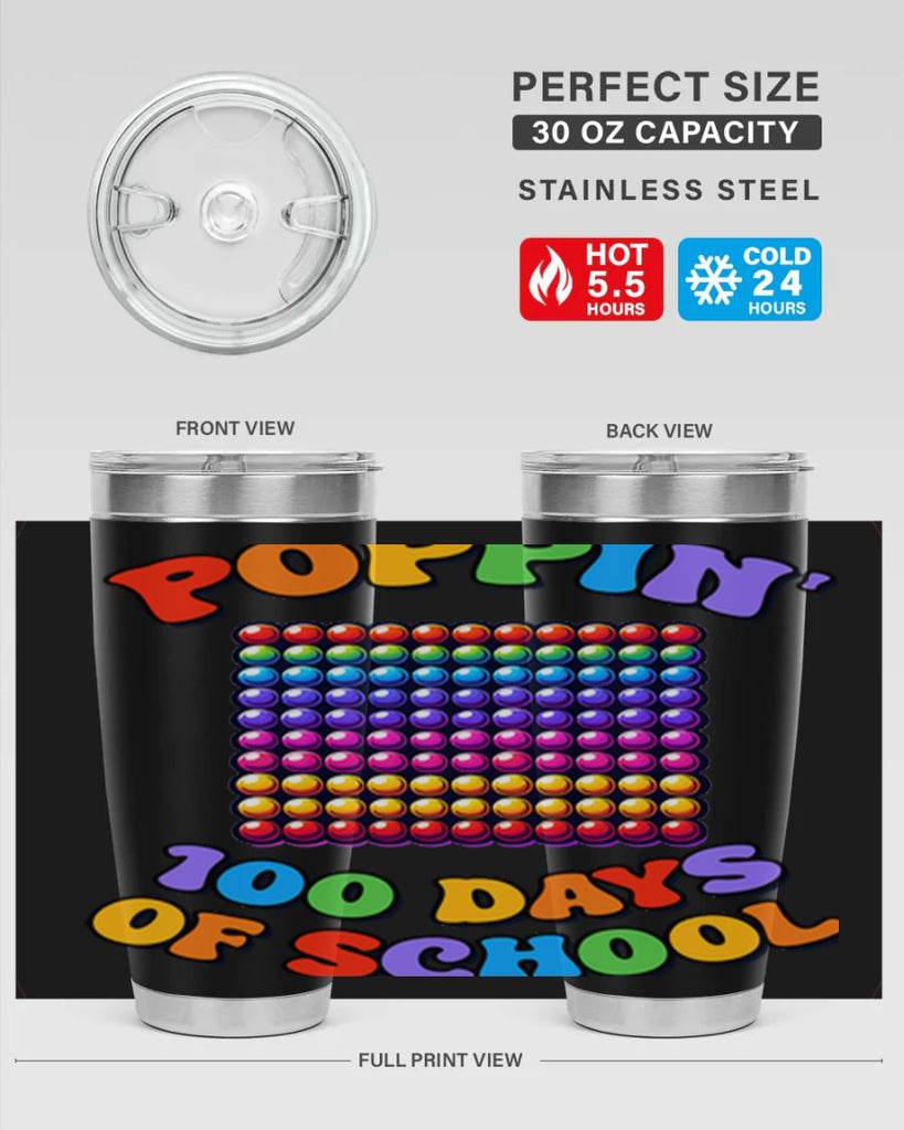 Poppin my way through PNG 54#- 100 days of school- Tumbler