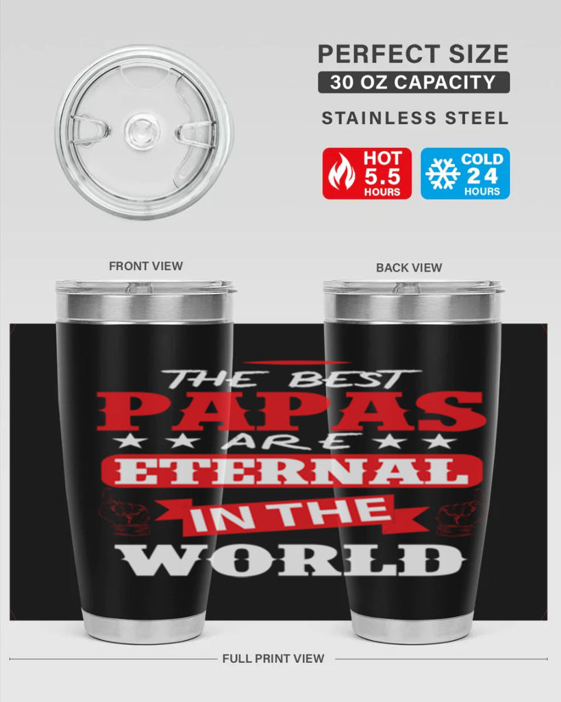 THE BEST PAPAS 108#- grandpa - papa- Tumbler