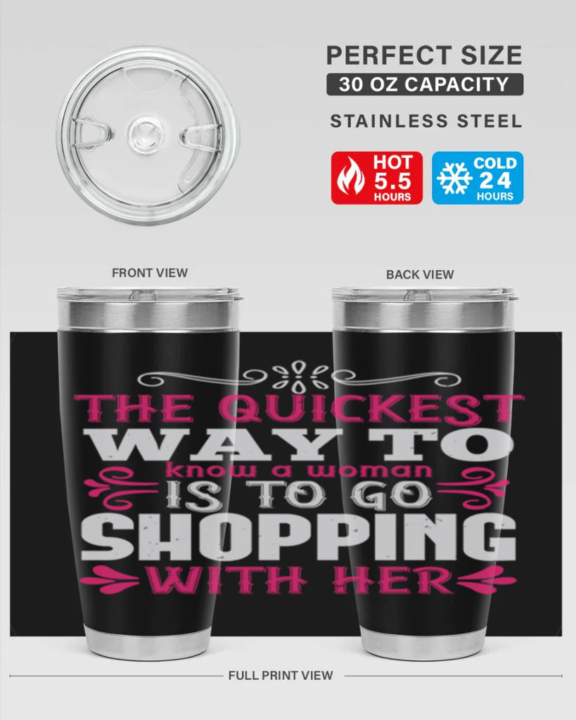 The quickest way to know a woman is to go shopping with her Style 23#- aunt- Tumbler