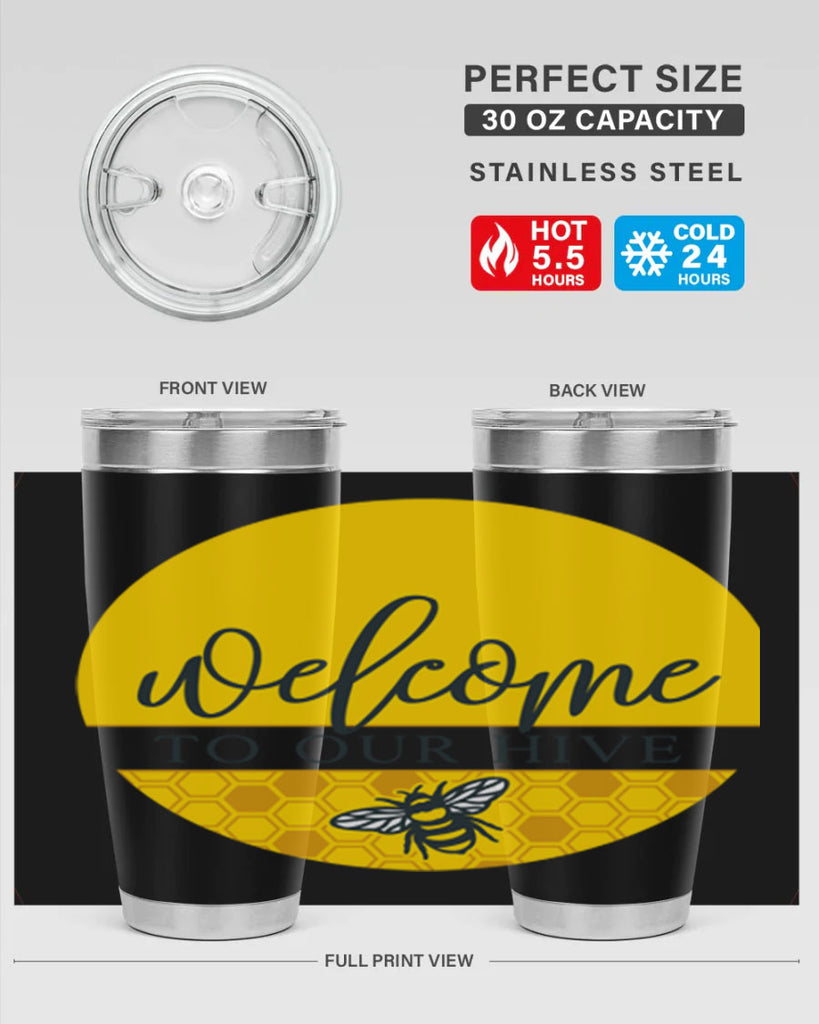 Welcome to our Hive complete yellow590#- spring- Tumbler