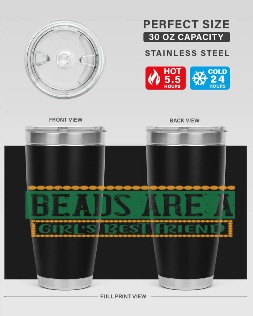 beads are a girls best friend 29#- mardi gras- Tumbler