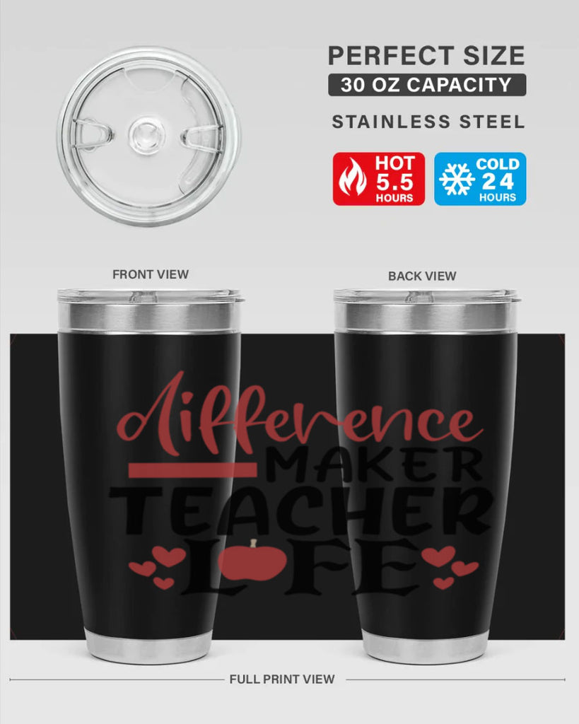 difference maker teacher life Style 118#- teacher- tumbler