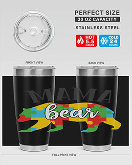 mama bear Style 32#- autism- Tumbler